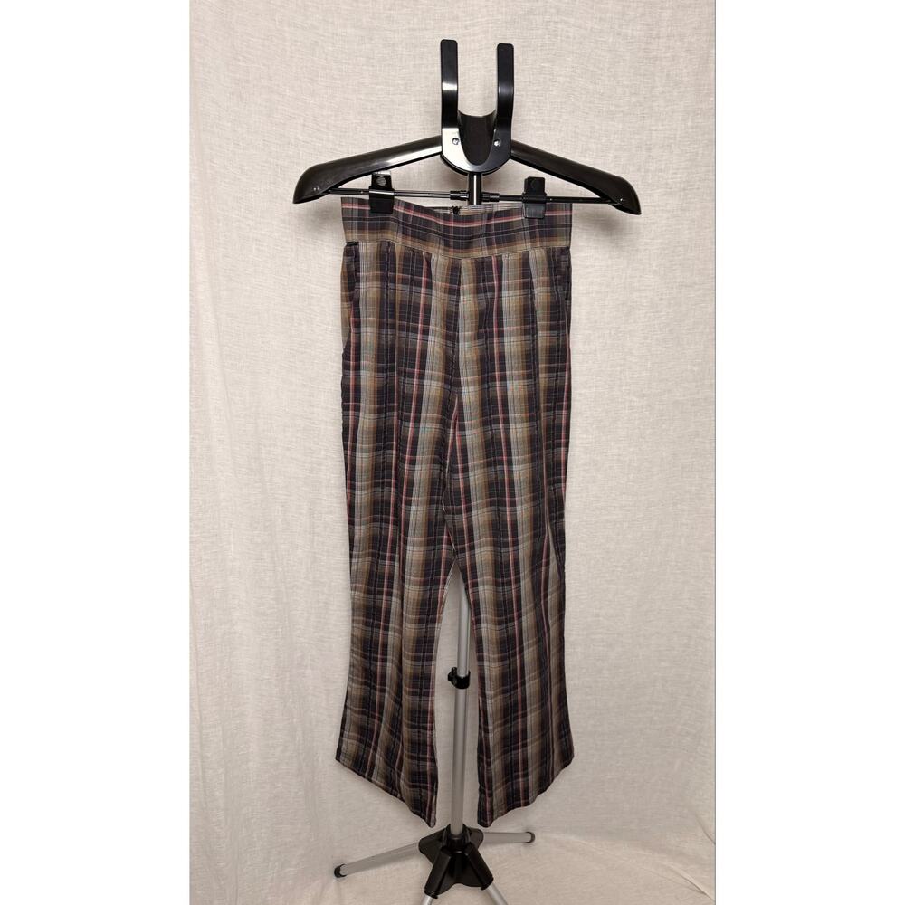 Stone Cold Fox Plaid Print Wide Leg Pants Boho Chic Subtle Flare Rare
Size 1